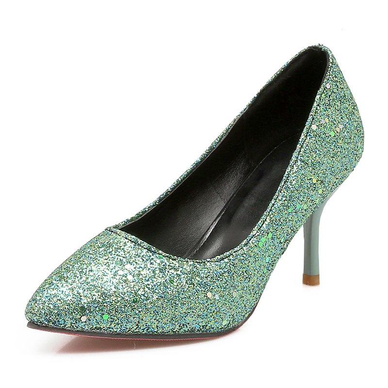 ladies glitter pumps