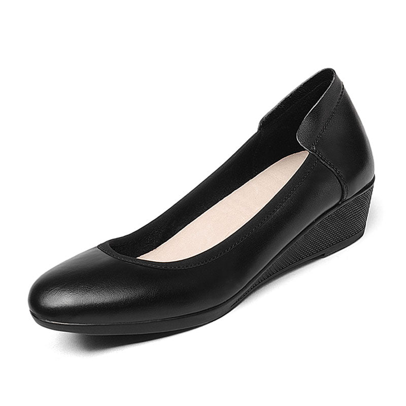 ladies black working shoes