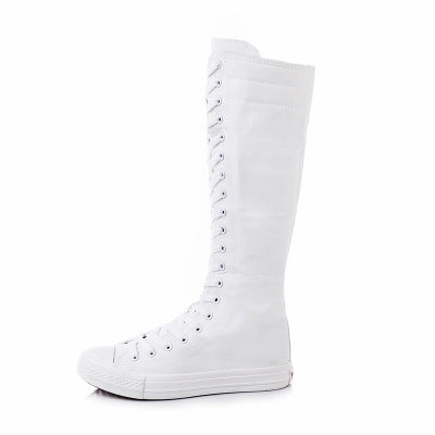 knee high canvas sneakers