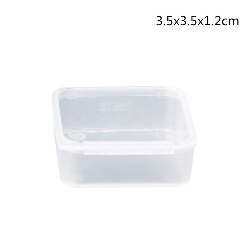 square clear plastic storage boxes