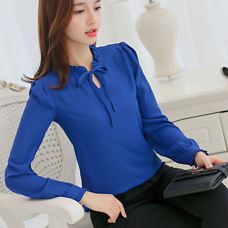 royal blue formal blouse