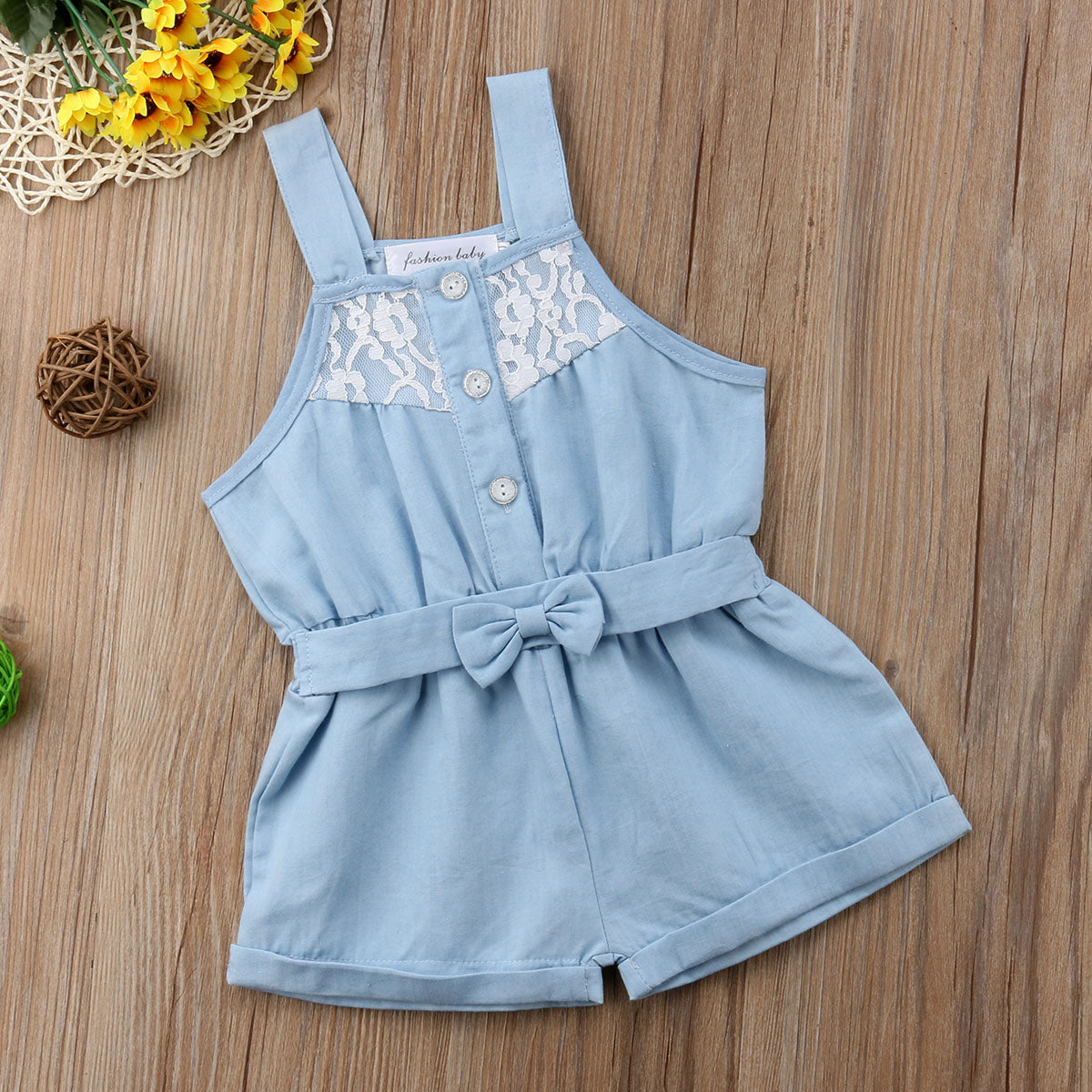 denim jumpsuit for baby girl