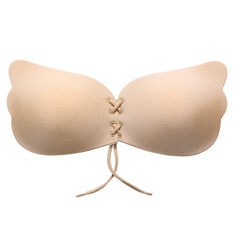 self adhesive strapless push up bra