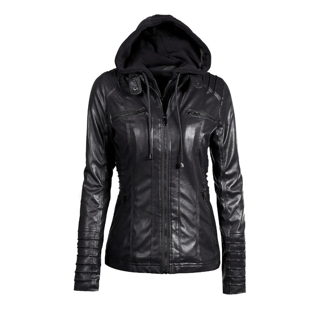 plus size womens leather jacket
