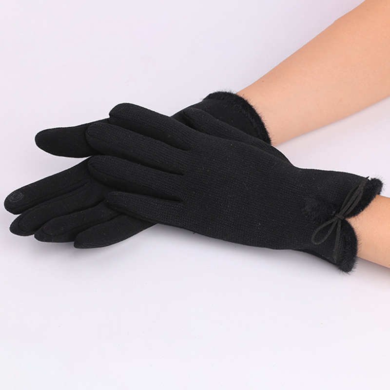 black wool gloves womens