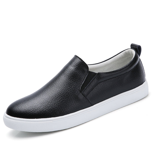 women's black slip on sneakers with white soles