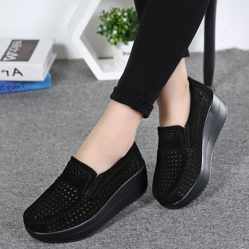 ladies platform loafers