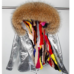 real fur lined parka womens