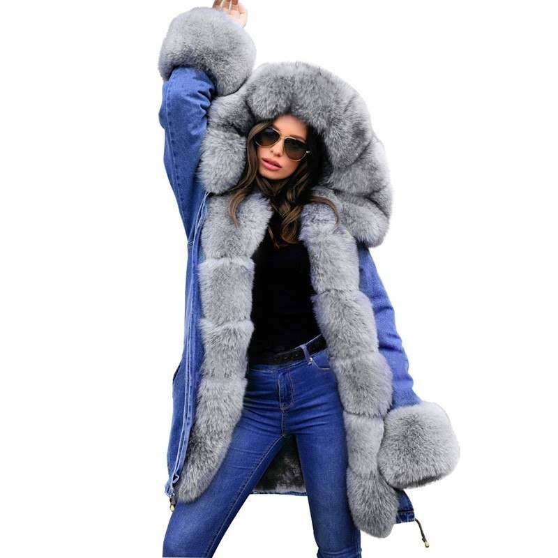 womens long winter coat with fur hood