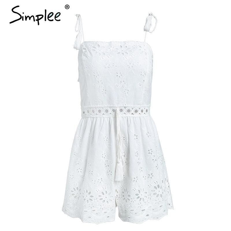 womens white playsuit