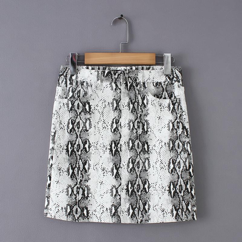 womens snake print skirt