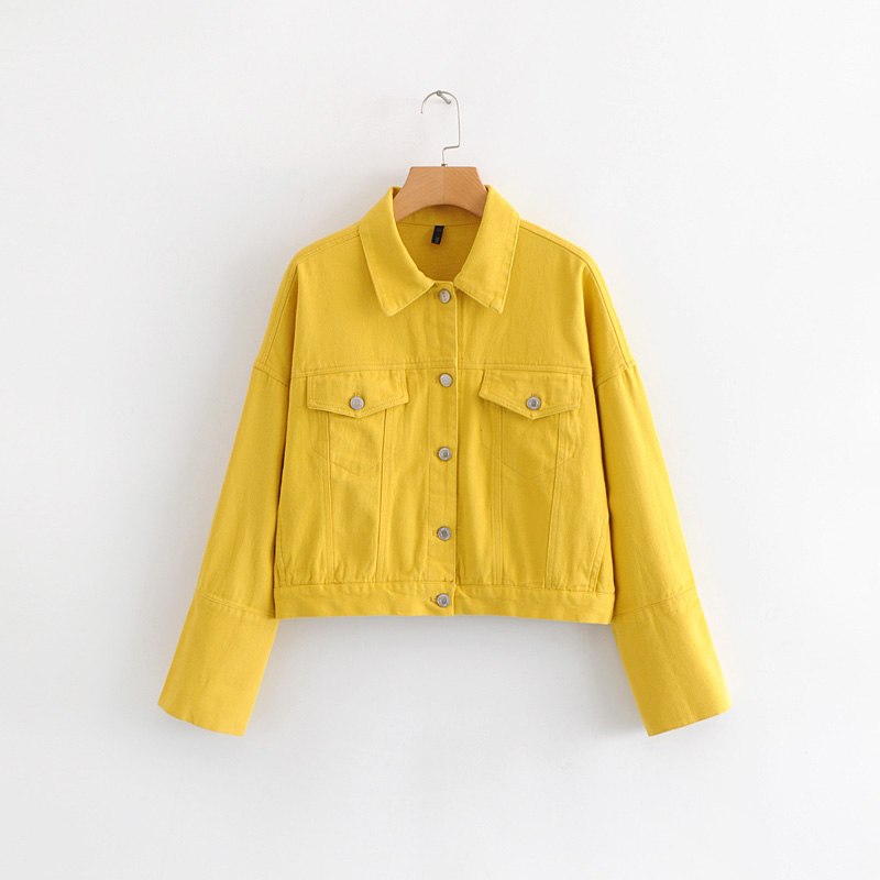 yellow denim shirt