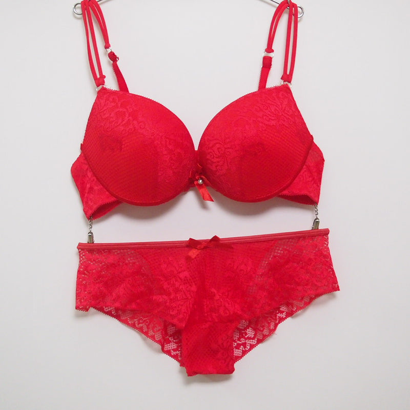 red bra and underwear set