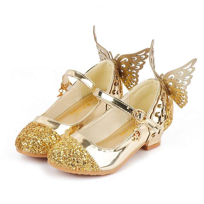 childrens gold glitter shoes