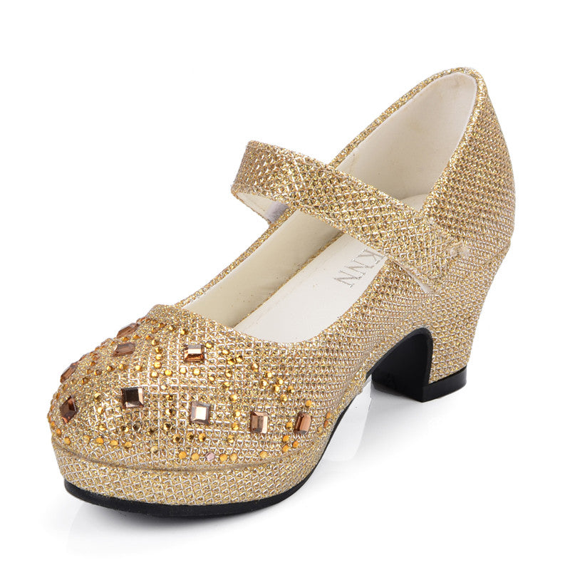 childrens gold glitter shoes