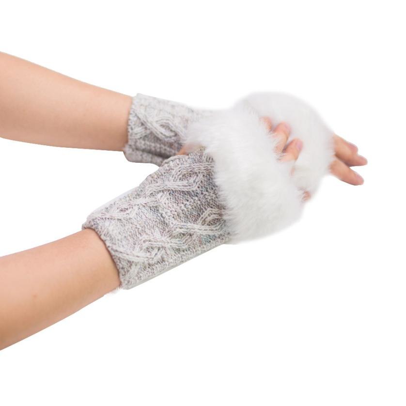 fur gloves without fingers