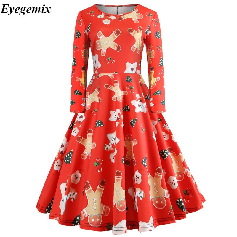 womens vintage christmas dress