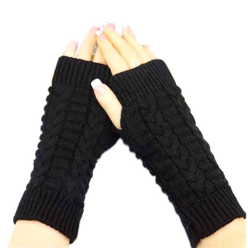 womens fingerless winter gloves