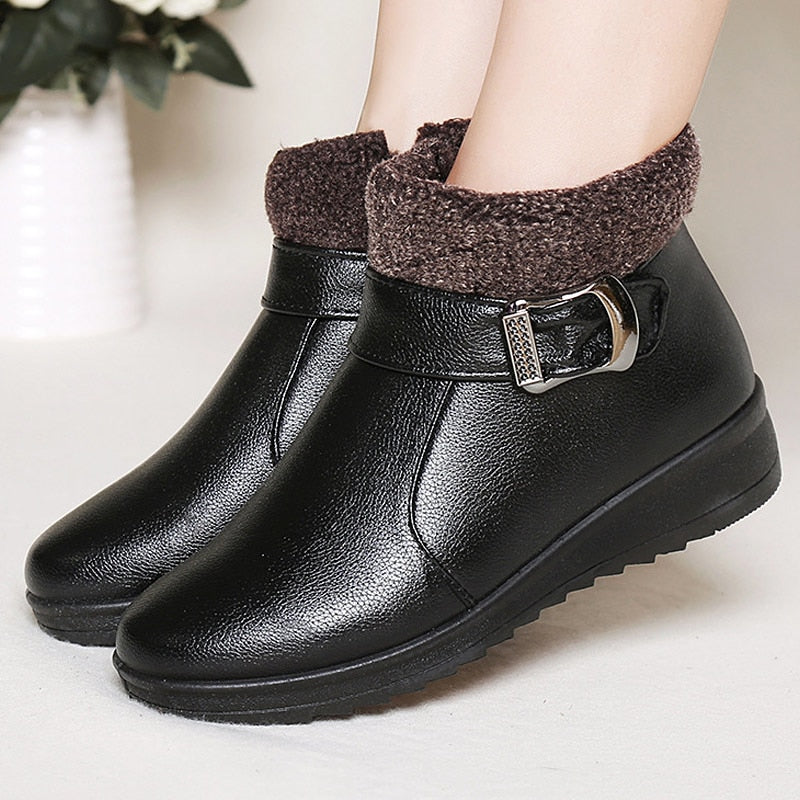 womens black winter ankle boots