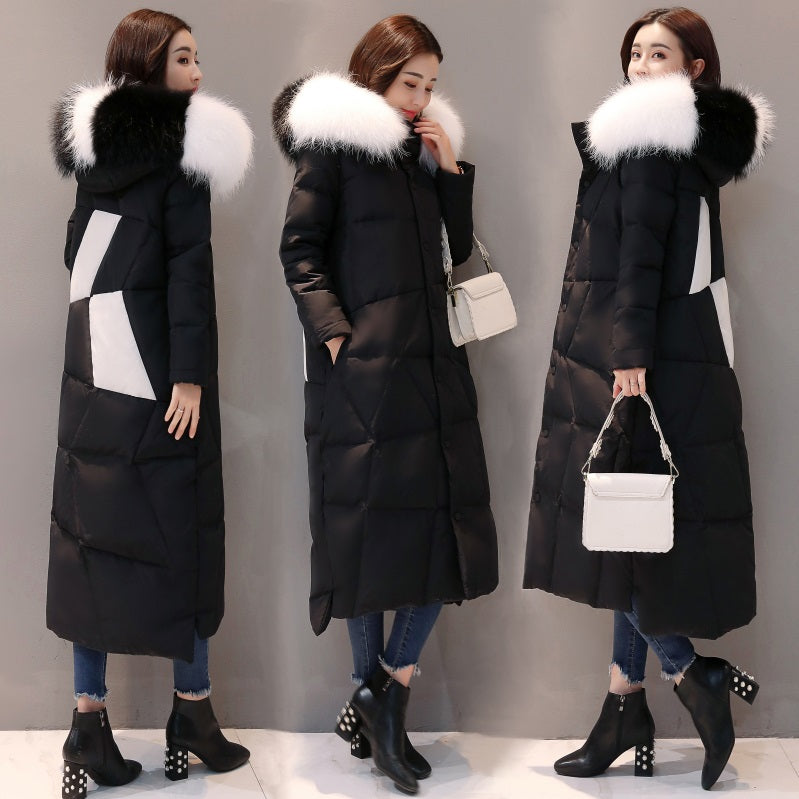womens long coats with big fur hoods