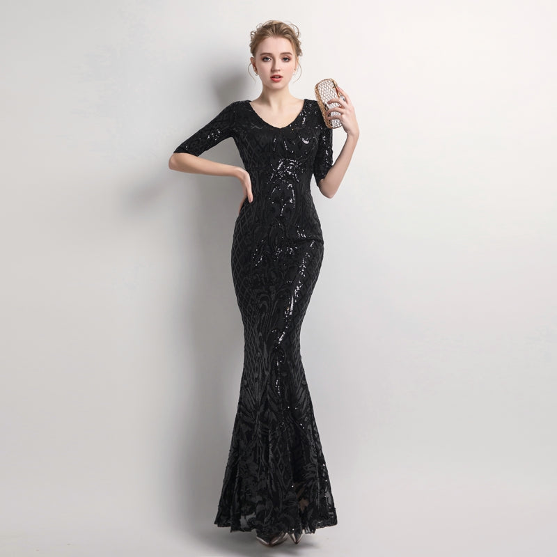 women's evening dresses with sleeves