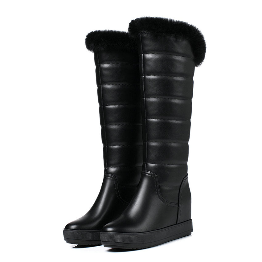 ladies knee high snow boots