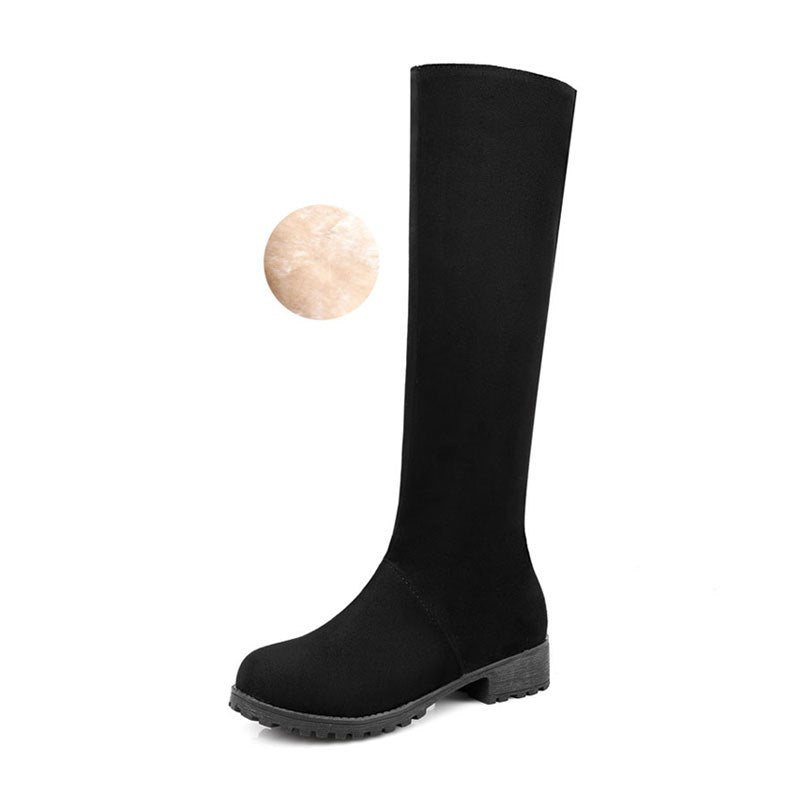 knee high black winter boots