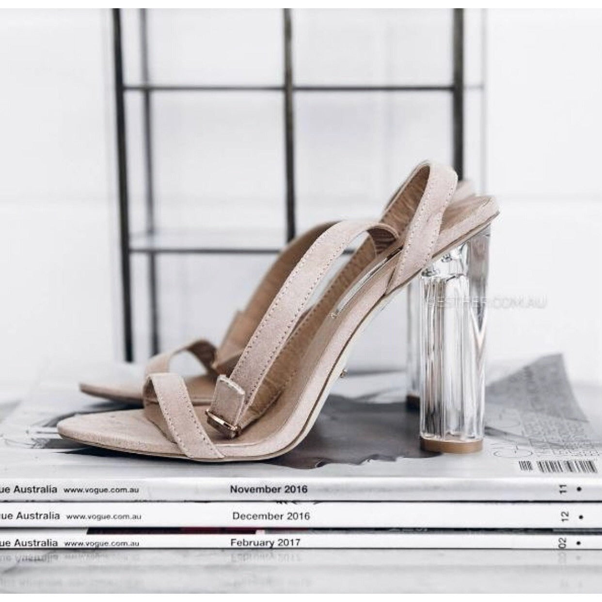 clear block heels australia