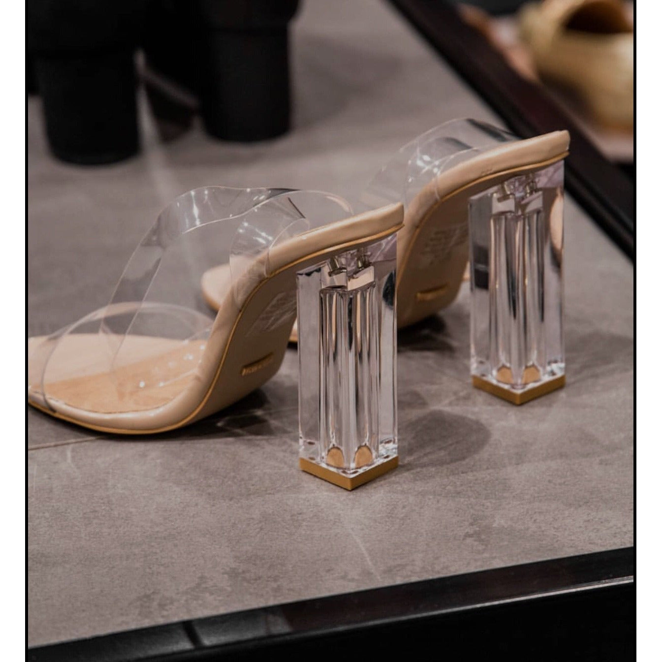 clear heels billini