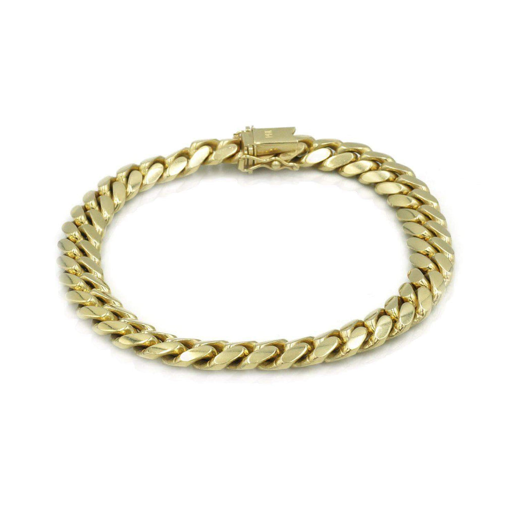 10K Solid Micro Cuban Link Bracelet – Las Villas Jewelry