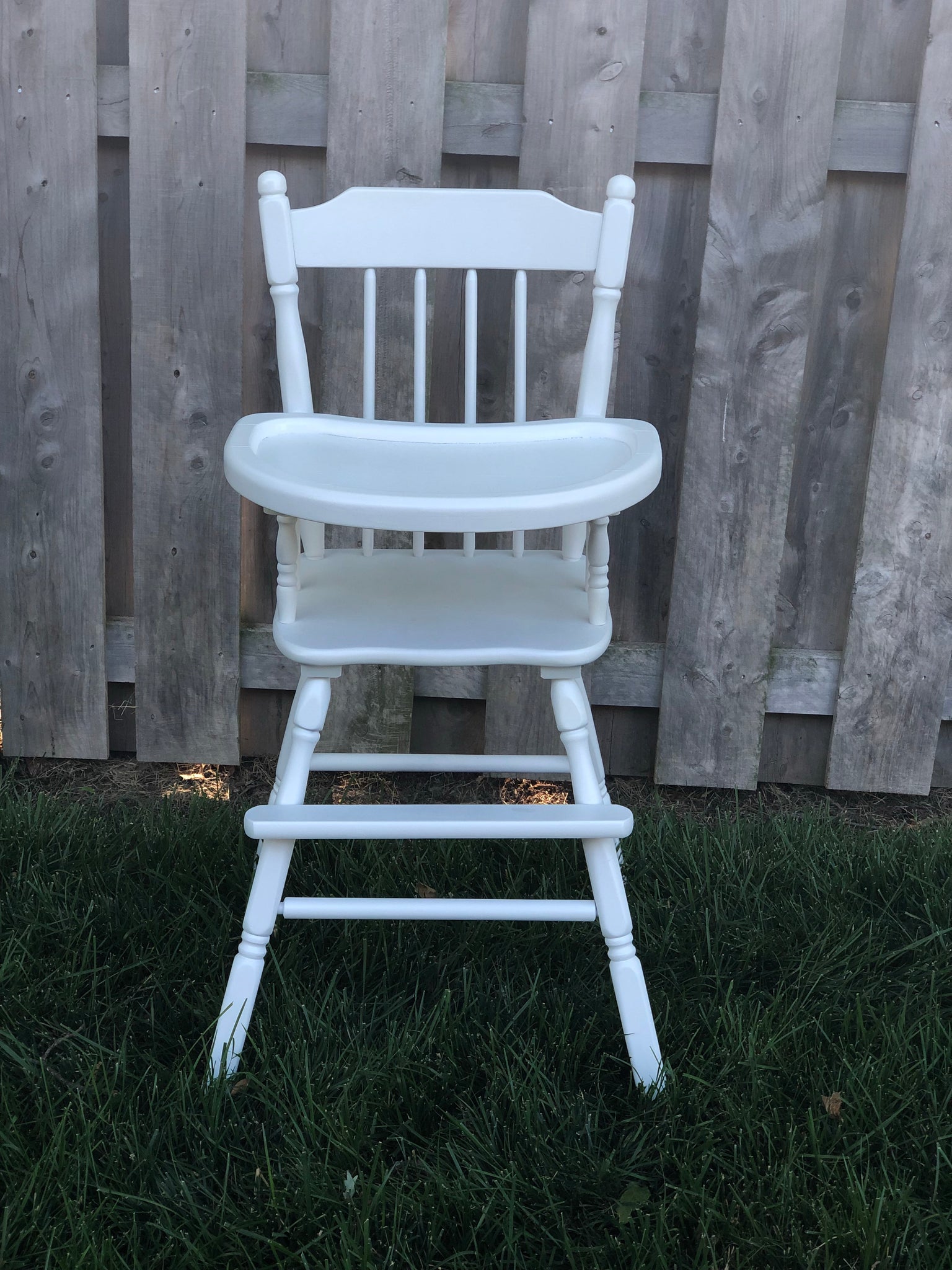 vintage white high chair