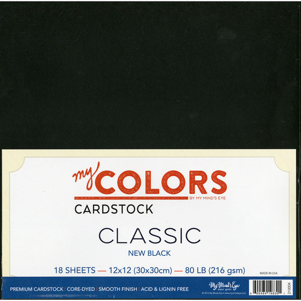 My Colors Cardstock My Mind's Eye Kraft 8.5 x 11 Classic Cardstock Pack