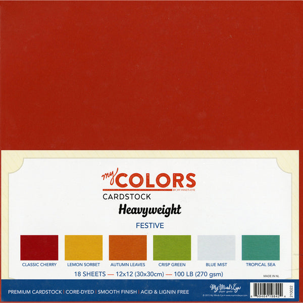 My Colors Cardstock My Mind's Eye Kraft 8.5 x 11 Classic Cardstock Pack