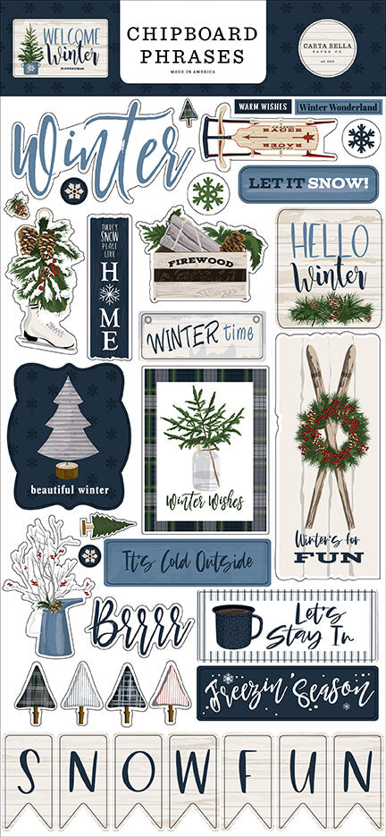 Winter 6x13 Chipboard Phrases – Button Farm Club