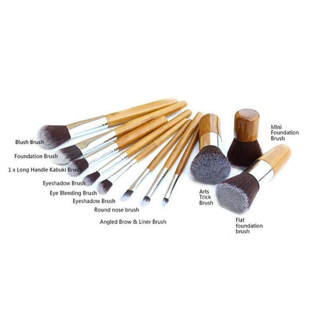 Intentionally Sustainable Ltd Bamboo Makeup Brush 11pc Set