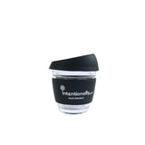 Intentionally Sustainable Ltd Reusable Coffee Cup - Keep Safe Heatproof Glass BLACK / 227ML