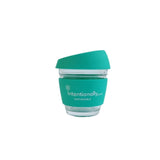 Intentionally Sustainable Ltd Reusable Coffee Cup - Keep Safe Heatproof Glass TEAL / 227ML