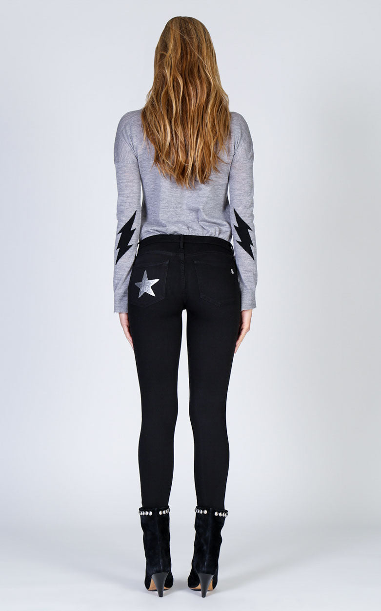 Jude Mid Rise Skinny - Silver Star
