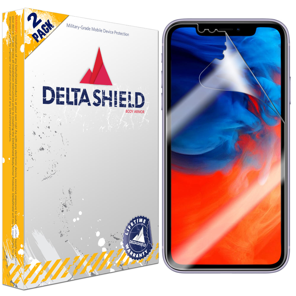 DeltaShield BodyArmor Apple iPhone 11 (6.1 inch) Screen Protector (2-Pack)(Maximum Coverage)