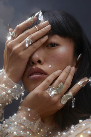 Stonehart campaign featuring the "diamonds", rhinestone jewelry collection