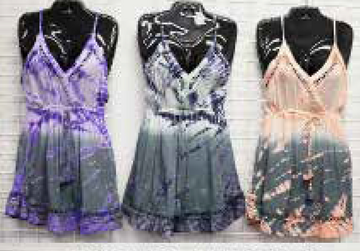 Tie Dye Criss Cross Short Dress