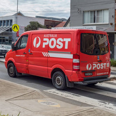 A photo of an van owned by Australia Post.
