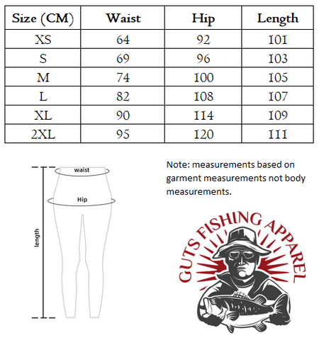 size chart for women's zip off pants shorts