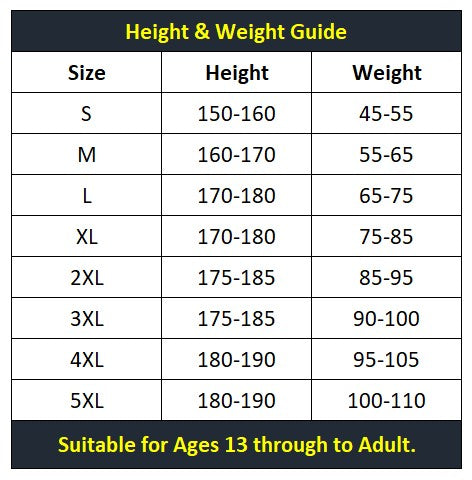 fishing hoodie height and weight size guide