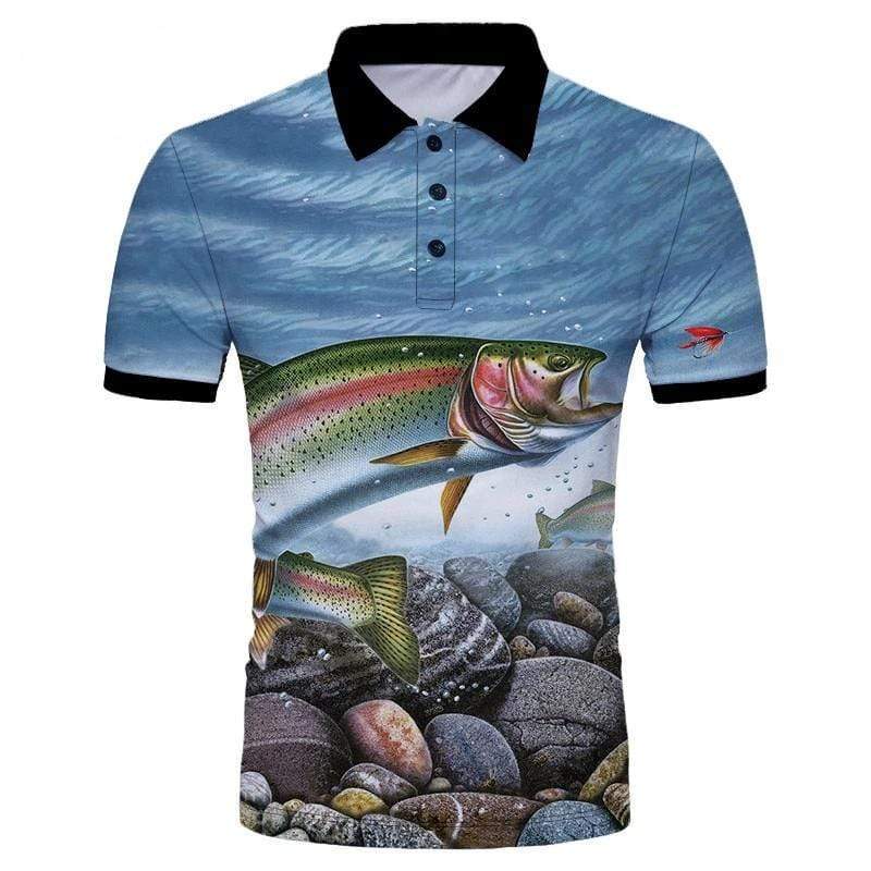 Rainbow Trout Polo Shirt | Perfect Present For Trout Fishermen – Guts ...