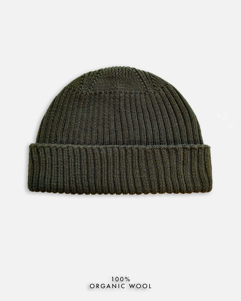 dark green wool hat