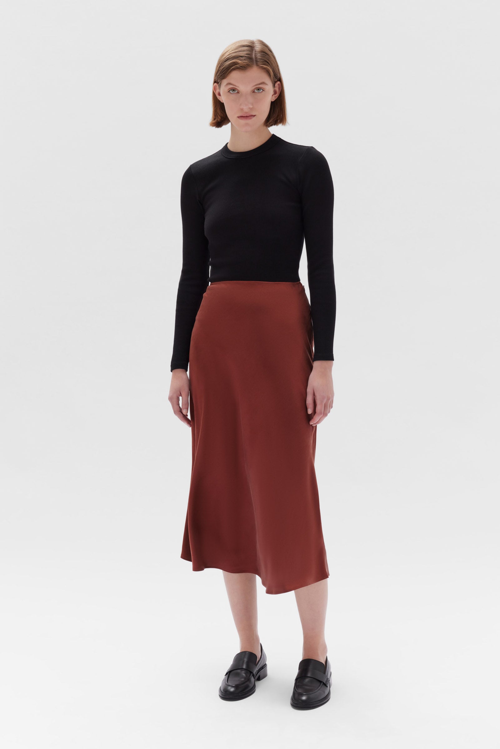 Ena Silk Skirt Black | Assembly Label Womens Skirts