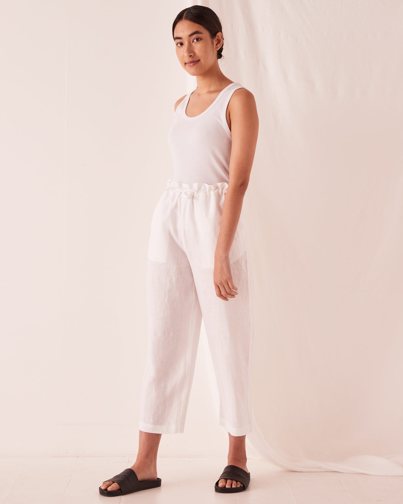 Ollie Linen Pant White | Assembly Label