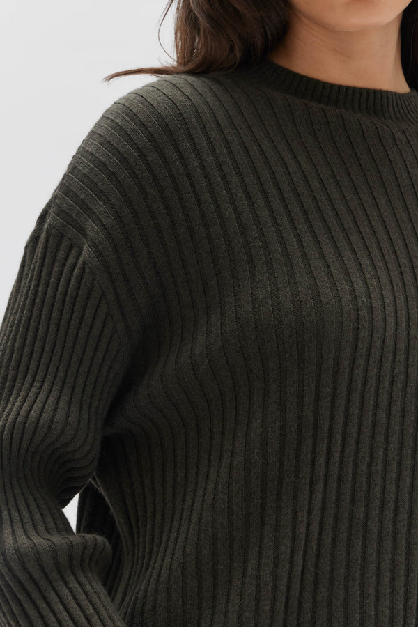 Womens Wool Cashmere Rib Top Oat | Assembly Label