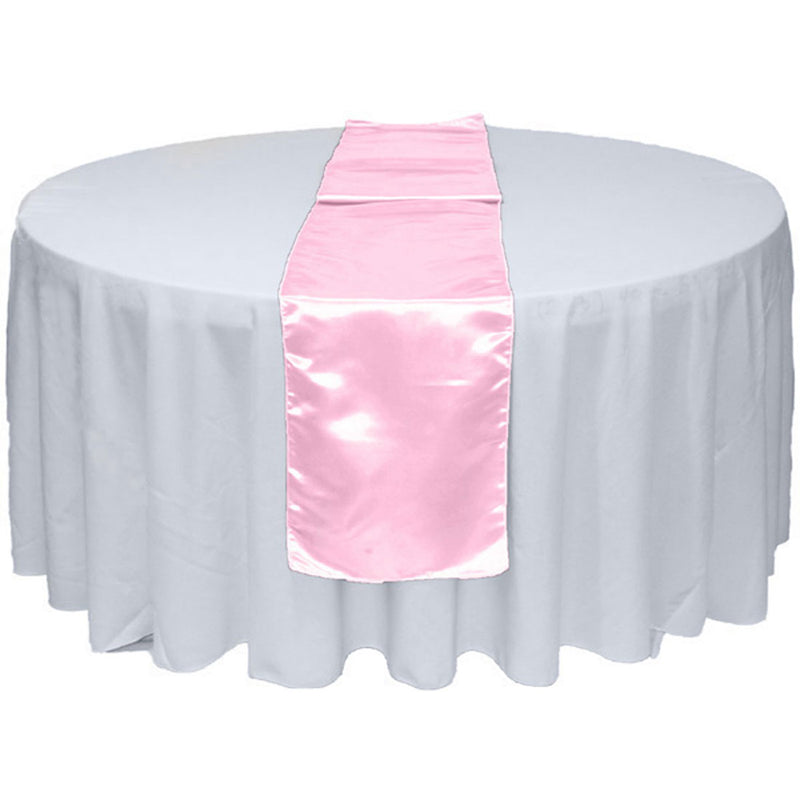 Pink Satin Table Runner 12